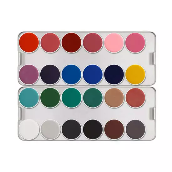 Kryolan Professional Make-Up Kryolan Aquacolor Palette 24 Colors 1 Kryolan Professional Make-Up Kryolan Aquacolor Palette 24 Colors