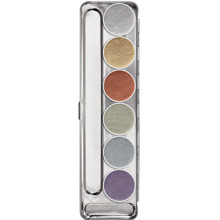 Kryolan Aquacolor Metallic Palette 6 Colors 1 Kryolan Aquacolor Metallic Palette 6 Colors