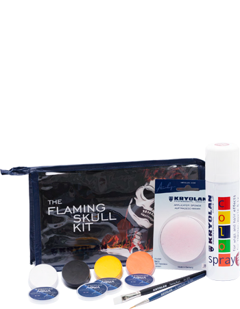 Kryolan Professional Make-Up Kryolan The Flaming Skull Kit 1 Kryolan Professional Make-Up Kryolan The Flaming Skull Kit