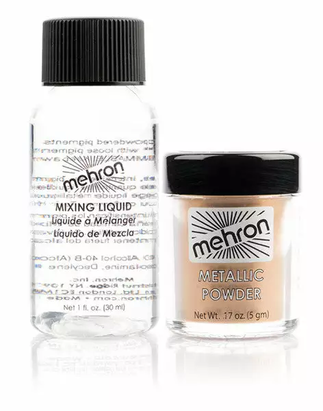 Mehron Metallic Powder With Mixing Liquid 4 Mehron Metallic Powder With Mixing Liquid