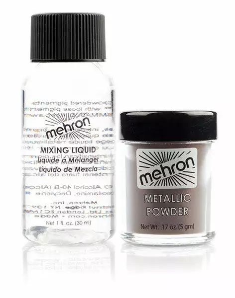 Mehron Metallic Powder With Mixing Liquid 2 Mehron Metallic Powder With Mixing Liquid