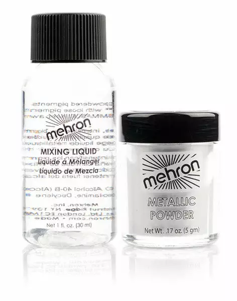 Mehron Metallic Powder With Mixing Liquid 5 Mehron Metallic Powder With Mixing Liquid