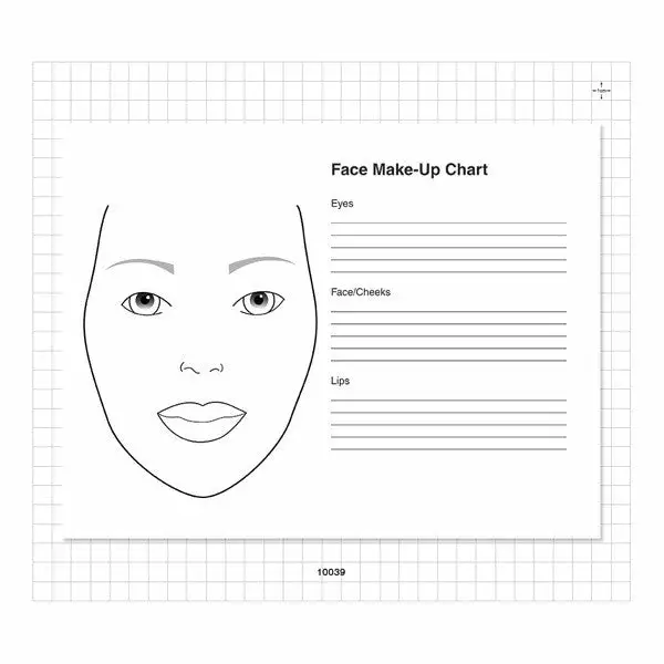 Camera Ready Cosmetics Camera Ready 50 Sheet Face Chart Pad 1 Camera Ready Cosmetics Camera Ready 50 Sheet Face Chart Pad