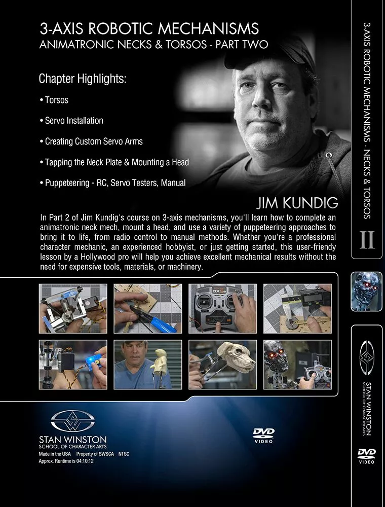 Kits & Tools Stan Winston Studio 3-Axis Robotic Mechanisms Animatronic Necks & Torsos (DVD) 4 Kits & Tools Stan Winston Studio 3-Axis Robotic Mechanisms Animatronic Necks & Torsos (DVD)