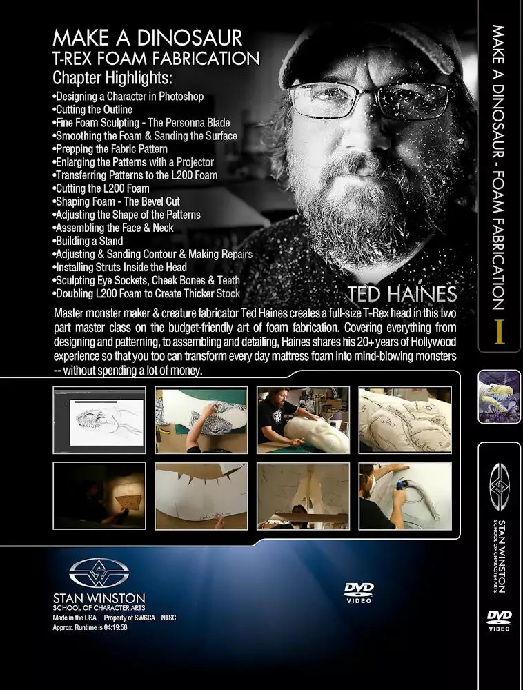 Stan Winston Studio Make A Dinosaur T-Rex Foam Fabrication (DVD) Kits & Tools 2 Stan Winston Studio Make A Dinosaur T-Rex Foam Fabrication (DVD) Kits & Tools
