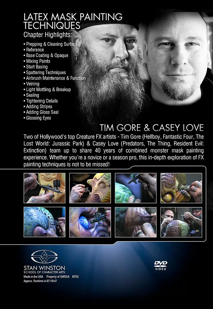 Stan Winston Studio Latex Mask Painting Techniques (DVD) Kits & Tools 2 Stan Winston Studio Latex Mask Painting Techniques (DVD) Kits & Tools