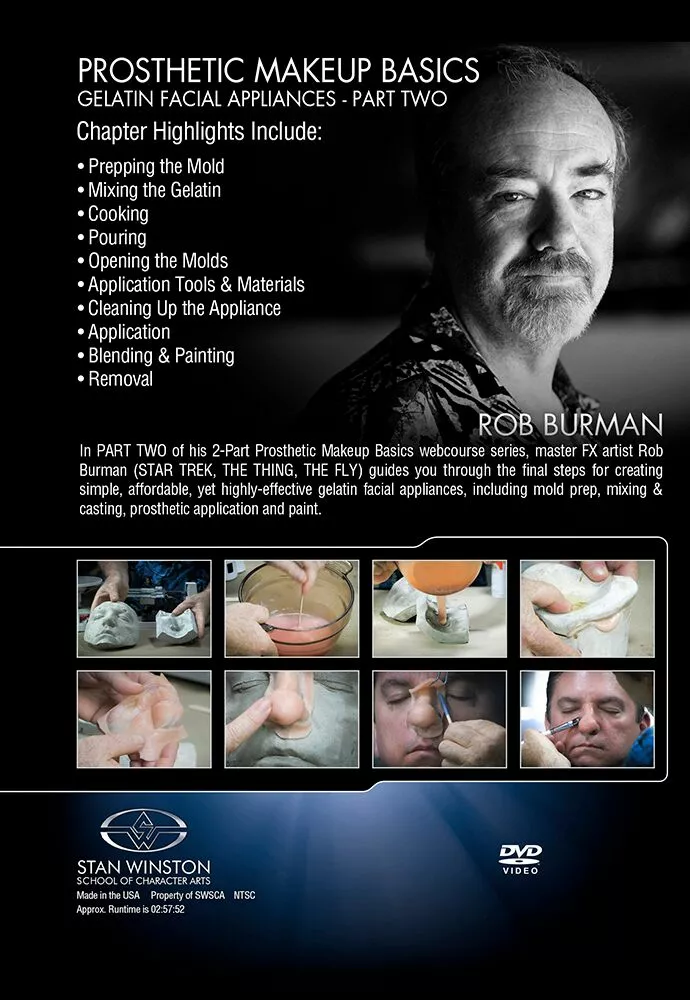 Stan Winston Studio Prosthetic Makeup Basics - Gelatin Facial Appliances (DVD) 4 Stan Winston Studio Prosthetic Makeup Basics - Gelatin Facial Appliances (DVD)