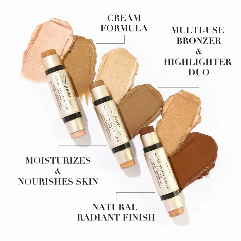 Jouer Bloom, Bronze & Glow Bronzer + Highlighter Duo 5 Jouer Bloom, Bronze & Glow Bronzer + Highlighter Duo