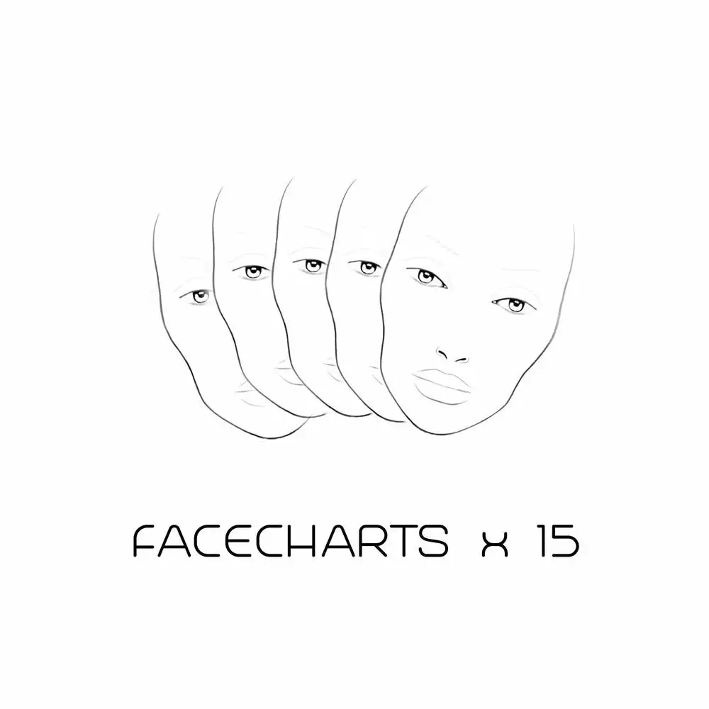 MYKITCO My Face Charts 15pc 2 MYKITCO My Face Charts 15pc
