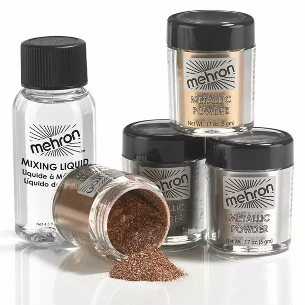 Mehron Metallic Powder With Mixing Liquid 1 Mehron Metallic Powder With Mixing Liquid