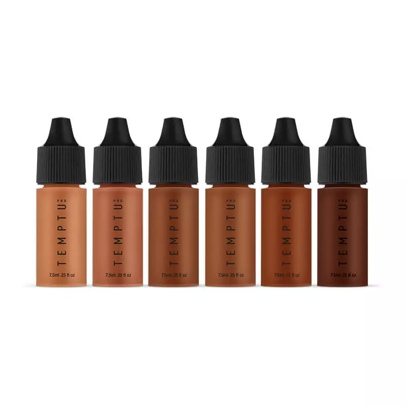 Temptu Perfect Canvas Hydra Lock Airbrush Foundation 6-pack Tan Deep 1 Temptu Perfect Canvas Hydra Lock Airbrush Foundation 6-pack Tan Deep