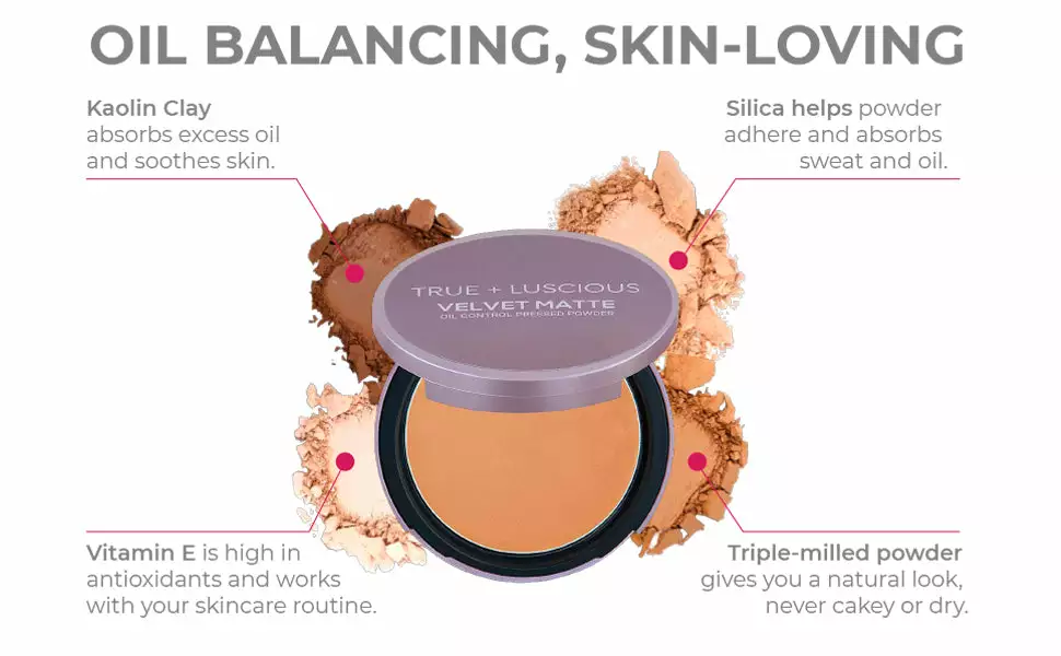 True + Luscious Sheer Halo Velvet Matte Oil Control Pressed Powder New 5 True + Luscious Sheer Halo Velvet Matte Oil Control Pressed Powder New