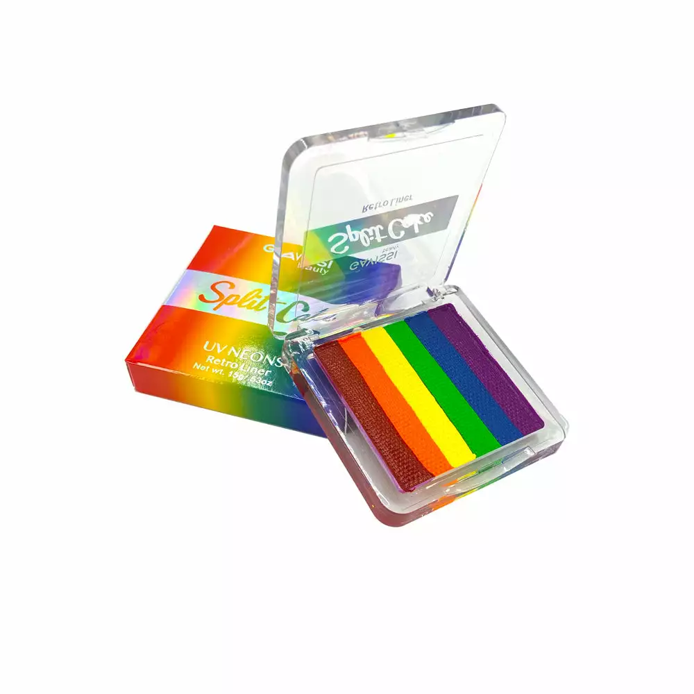 Gavissi UV Neon Rainbow 6 Color Split Liner 1 Gavissi UV Neon Rainbow 6 Color Split Liner