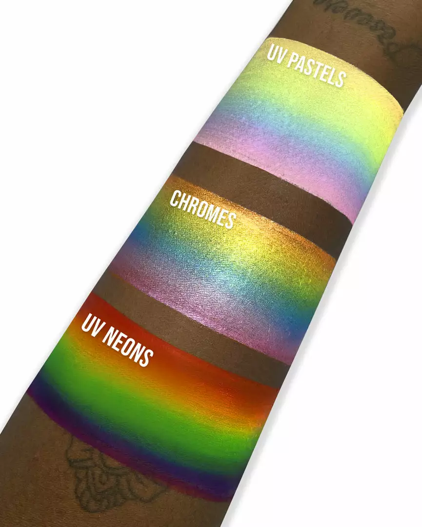 Gavissi UV Neon Rainbow 6 Color Split Liner 2 Gavissi UV Neon Rainbow 6 Color Split Liner