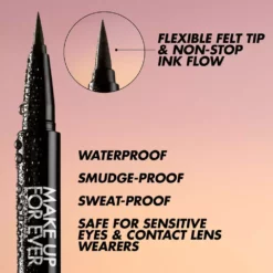 Make Up For Ever Aqua Resist Graphic Pen - Black New