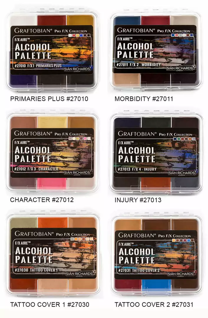 Graftobian F/X Aire Alcohol Palettes 2 Graftobian F/X Aire Alcohol Palettes