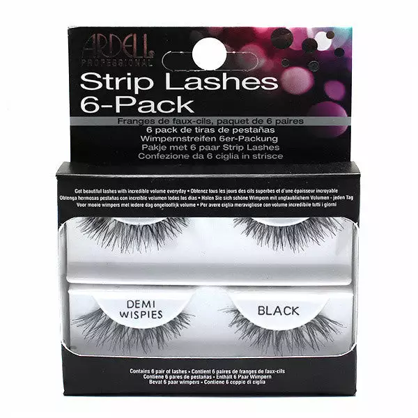 Ardell Lashes Ardell Professional Strip Lashes 6 Pack Demi Wispies - Black (60066) Eyes 1 Ardell Lashes Ardell Professional Strip Lashes 6 Pack Demi Wispies - Black (60066) Eyes