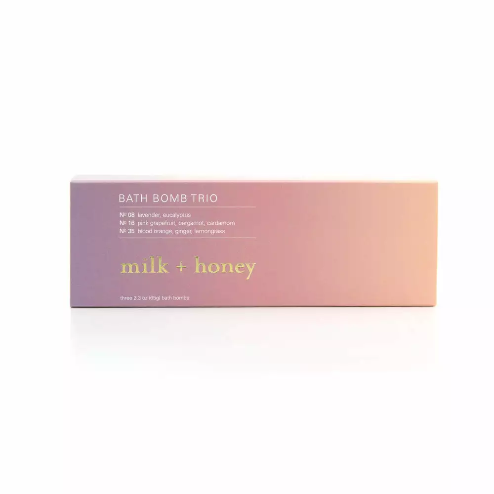 Milk + Honey Bath Bomb Trio New 3 Milk + Honey Bath Bomb Trio New