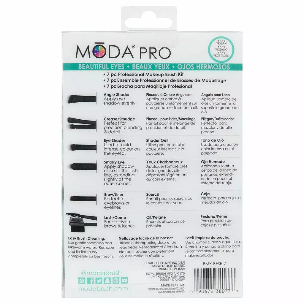 Royal And Langnickel MODA Pro 7pc Beautiful Eyes Flip Kit 3 Royal And Langnickel MODA Pro 7pc Beautiful Eyes Flip Kit