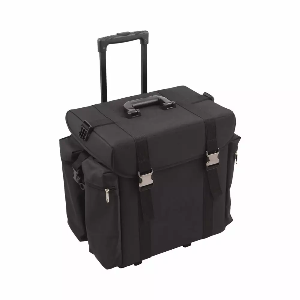 Just Case All Black Soft-Sided Nylon Professional Rolling Hairstylist Case - C6402NLAB 1 Just Case All Black Soft-Sided Nylon Professional Rolling Hairstylist Case - C6402NLAB
