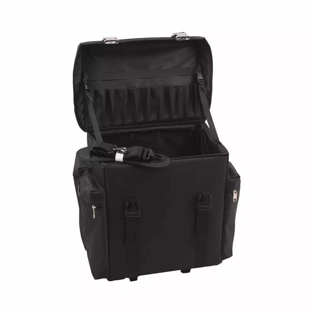 Just Case All Black Soft-Sided Nylon Professional Rolling Hairstylist Case - C6402NLAB 2 Just Case All Black Soft-Sided Nylon Professional Rolling Hairstylist Case - C6402NLAB