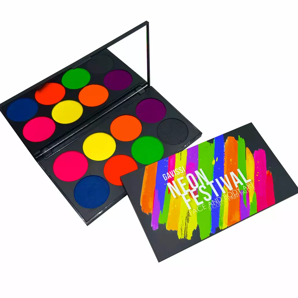 Gavissi Neon Festival UV Paint Palette 1 Gavissi Neon Festival UV Paint Palette