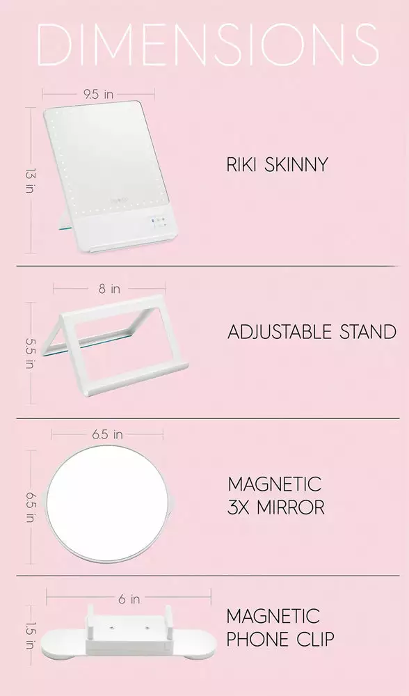 Kits & Tools GLAMCOR Riki Skinny LED Vanity Mirror 3 Kits & Tools GLAMCOR Riki Skinny LED Vanity Mirror