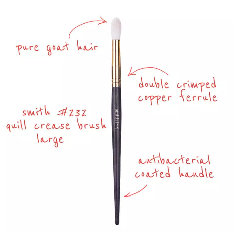 Smith Cosmetics 232 Quill Crease Brush Large 3 Smith Cosmetics 232 Quill Crease Brush Large